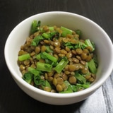 レンズ豆と大根葉の煮物